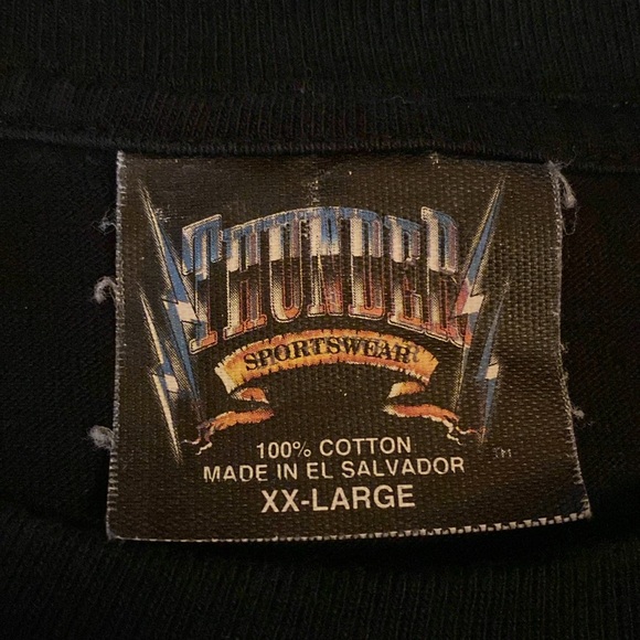 90s Thunder Black Cat Shirt XXL Vintage Goth - Picture 2 of 5